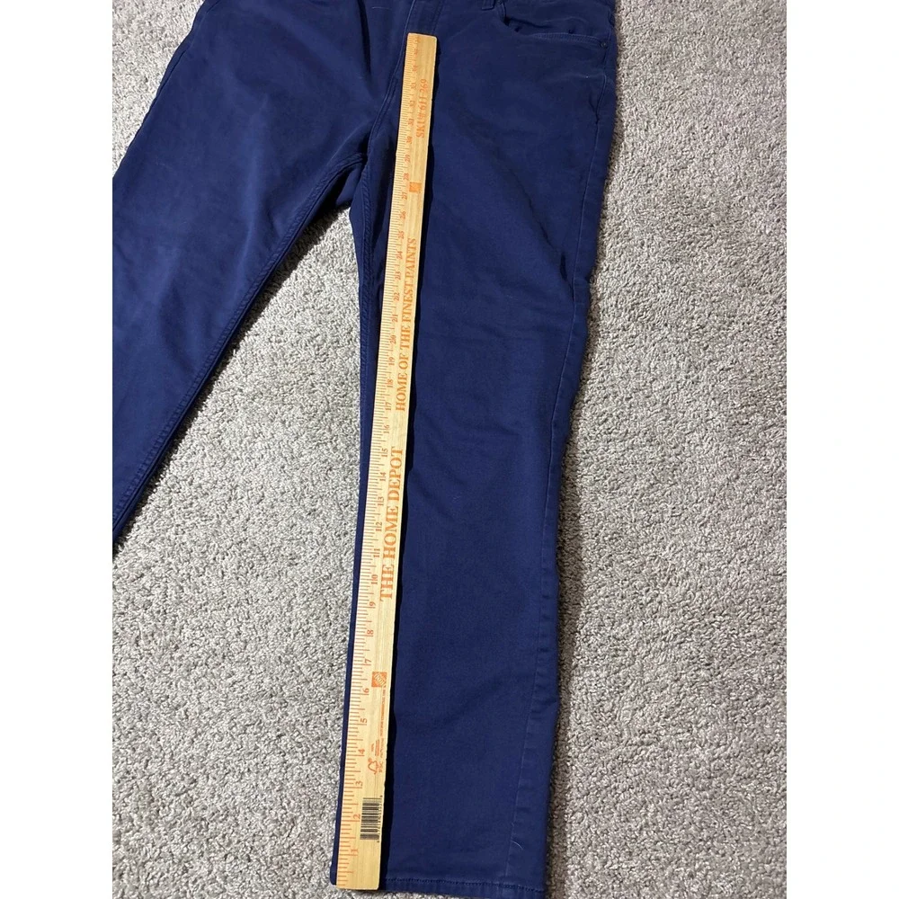 Banana Republic Mens Fulton Skinny Chino Pants Navy Blue 38x32 Stretch Trousers